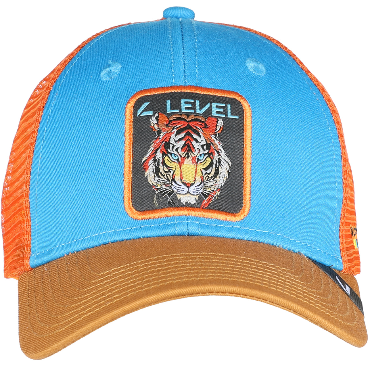 Level Cap Mesh TIGER pk brown