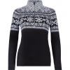 Damen gestricktes Funktionsshirt CERVINIA black/white