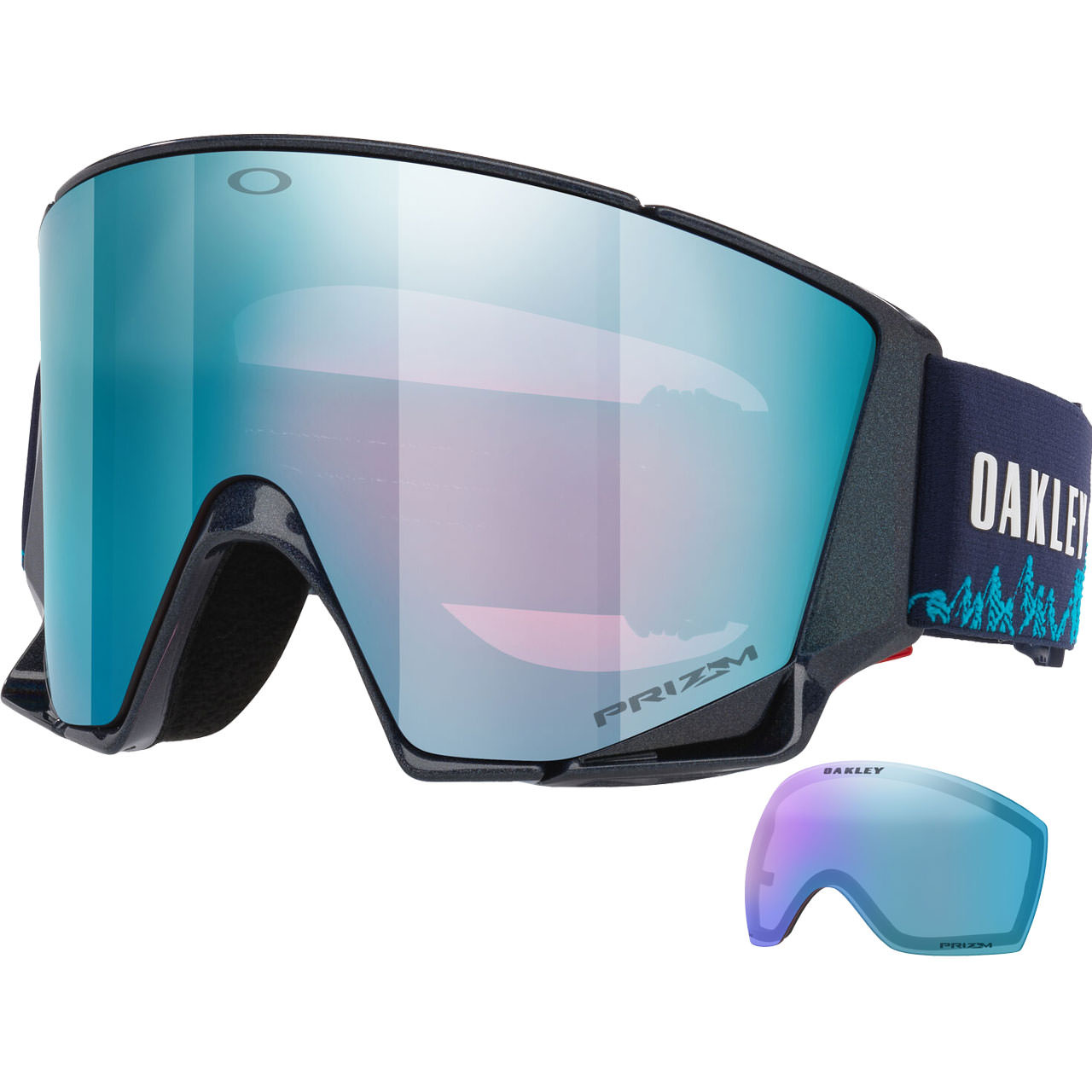 Oakley Flow Scape L abyss Mikaela Shiffrin Signature / Prizm Sapphire Iridium + Ersatzscheibe 26/27