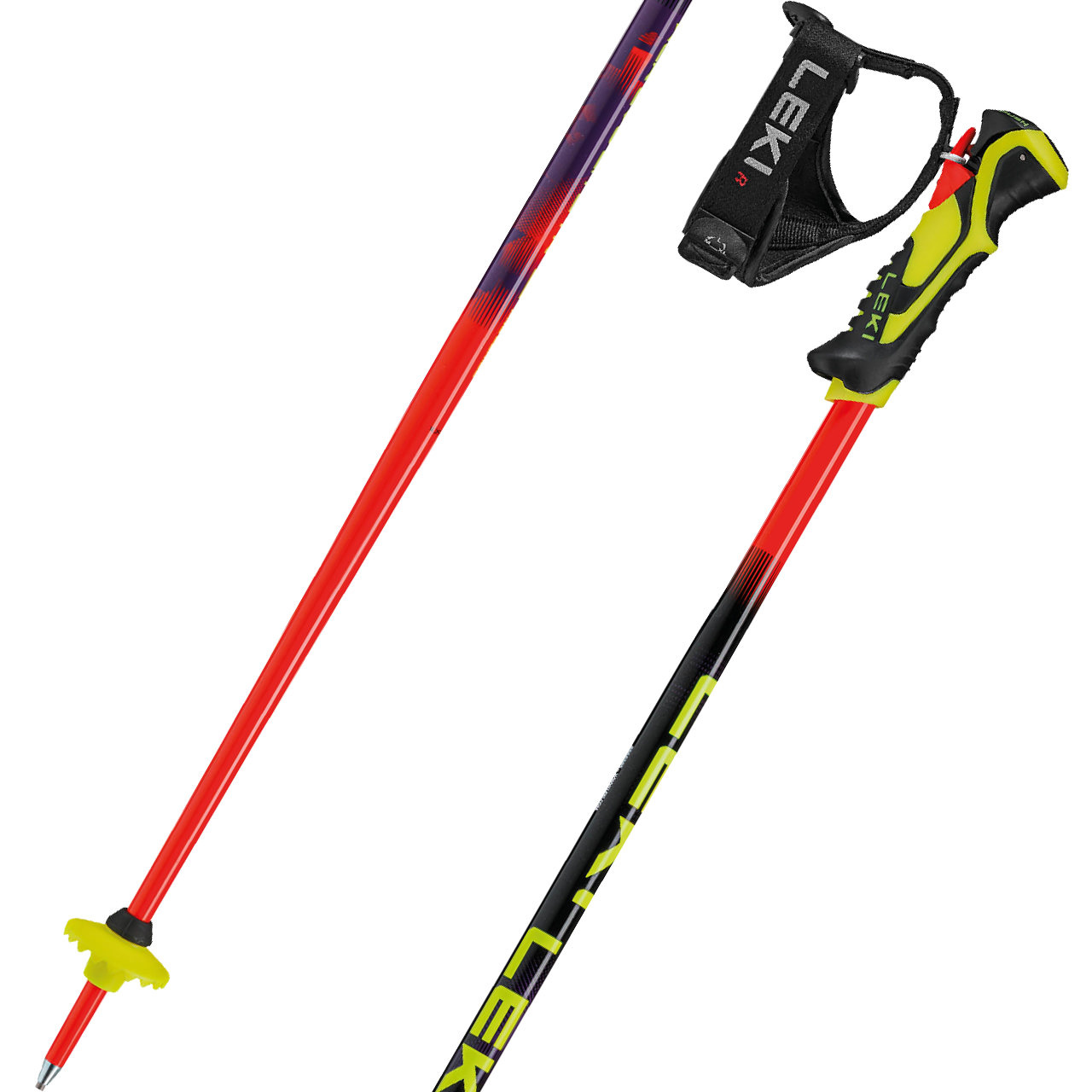 Leki WCR EVO LITE SL TR bright red/violet/neonyellow - 115 cm