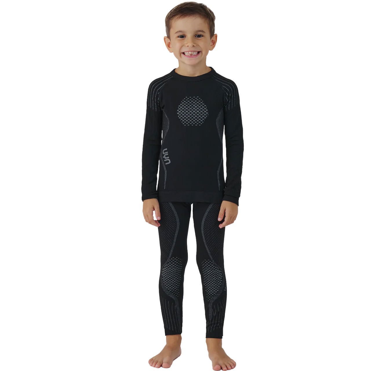 UYN Kinder Set Shirt + lange Hose VISYON black - 10 / 11