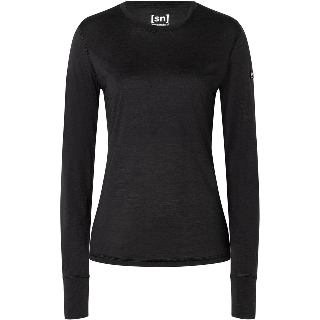 super.natural Damen Merino Langarm Shirt TUNDRA 175 jet black 26/27 - XL