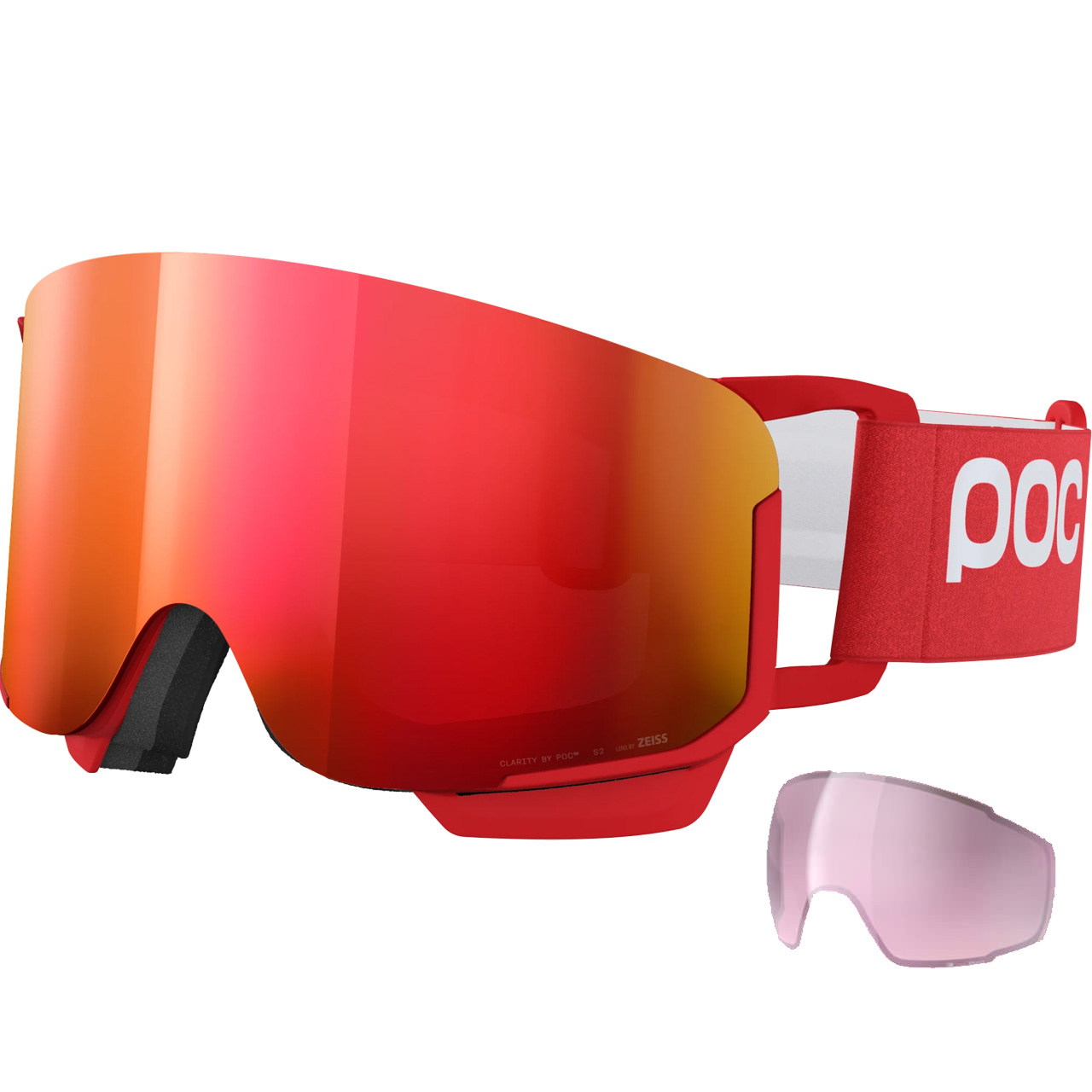 POC Nexal Mid prismane red/partly sunny red + Ersatzscheibe