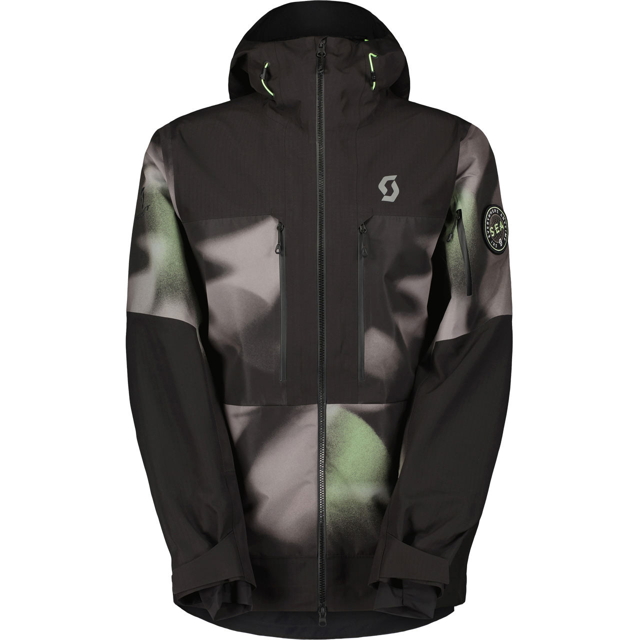Scott Herren Skijacke VERTIC RIPSTOP 3L evening grey print/black - XL