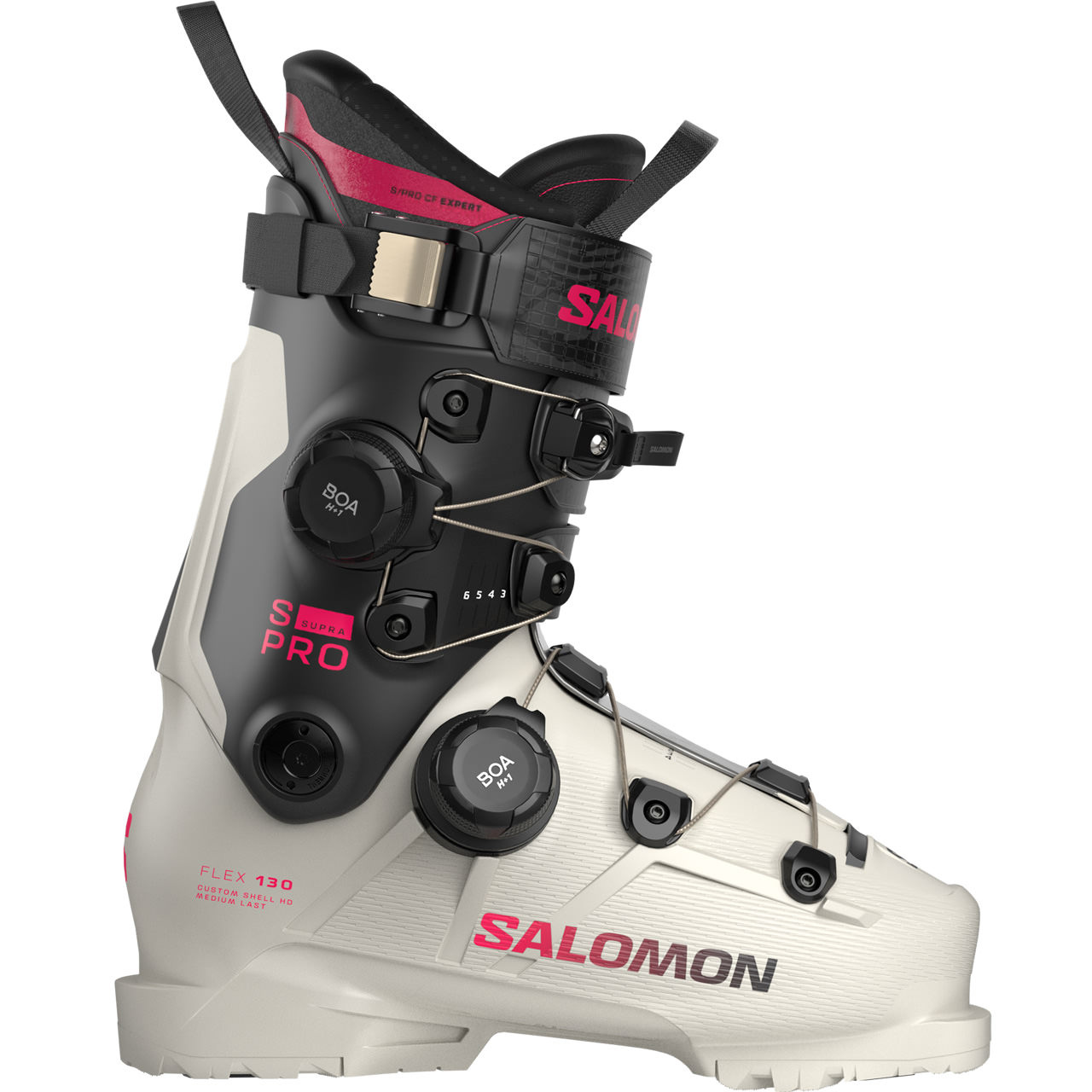 Salomon S/Pro Supra DUAL BOA 130 gray aurora/black/raspberry 26/27 - 30 / 30.5