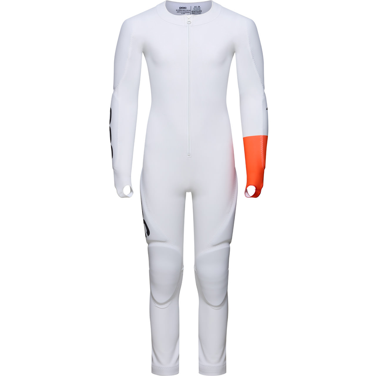 POC Kinder Rennanzug SKIN GS hydrogen white/fluorescent orange 26/27 - 14 - 16 = 155 - 175 cm Körpergröße