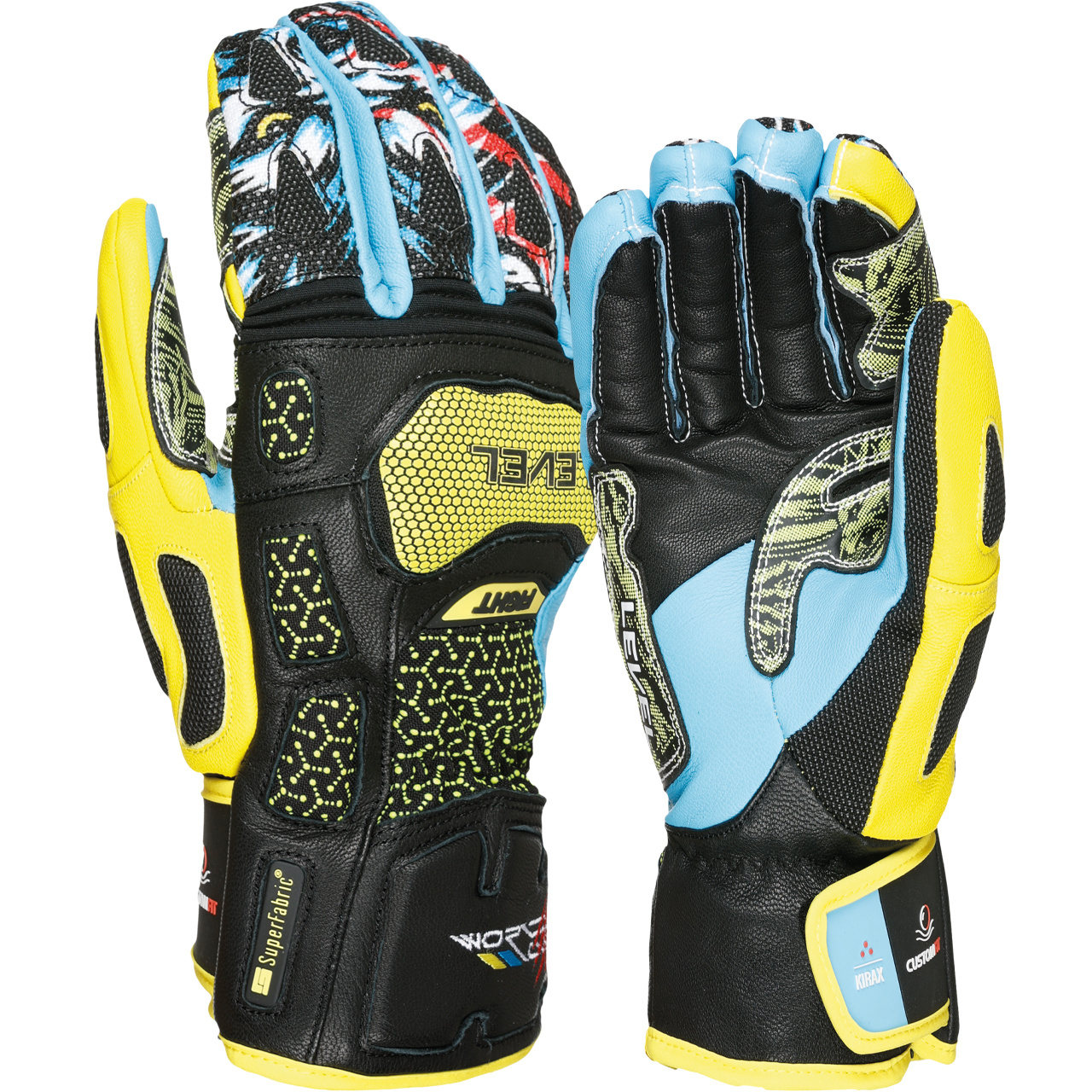 Level Rennhandschuh SQ CF yellow/blue - 7,0