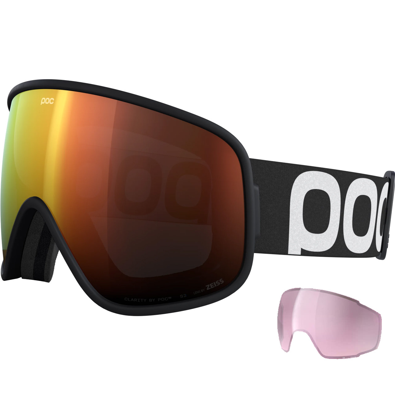 POC Vitrea Mid uranium black/partly sunny orange + Ersatzscheibe