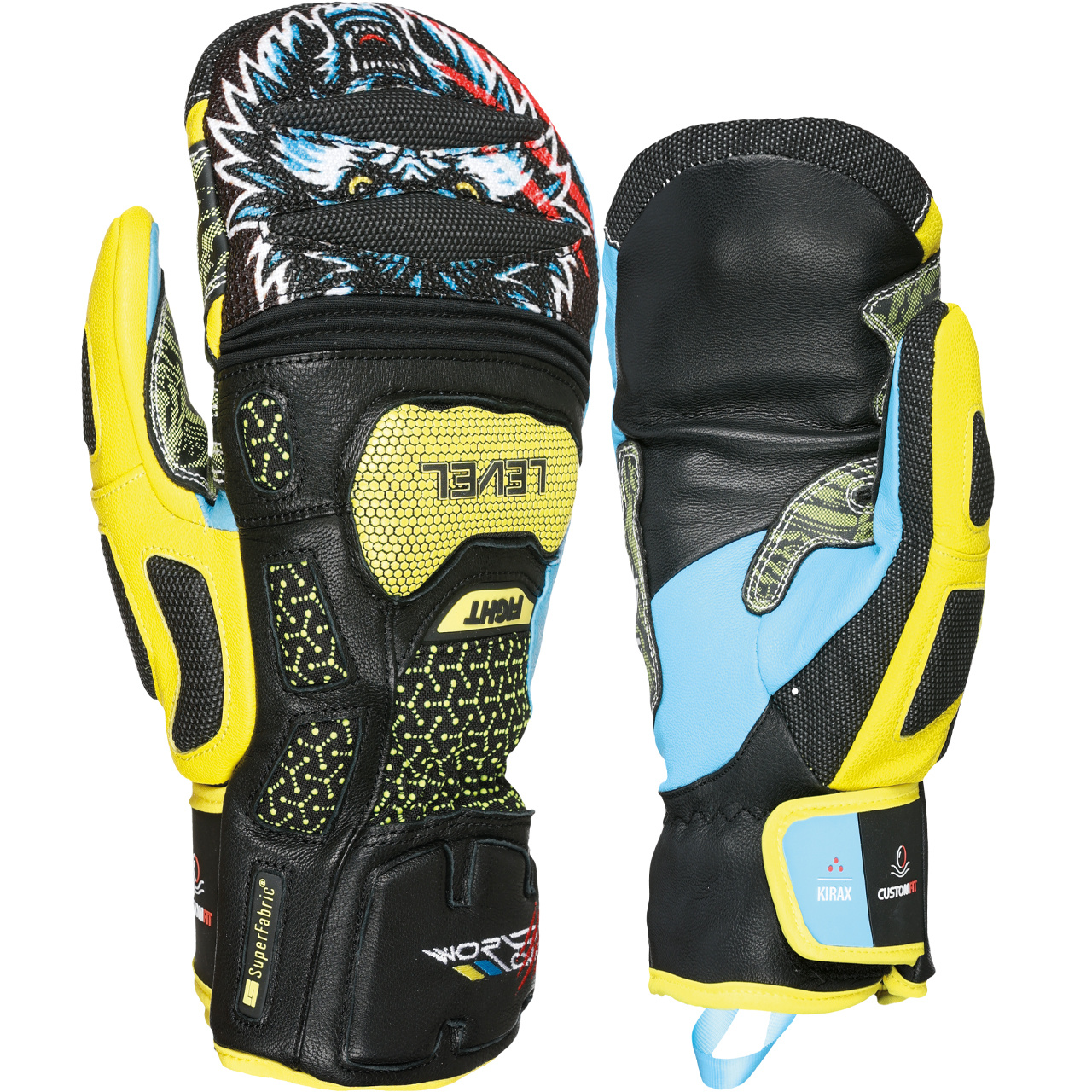 Level Rennfäustling SQ CF yellow/blue - 10,0