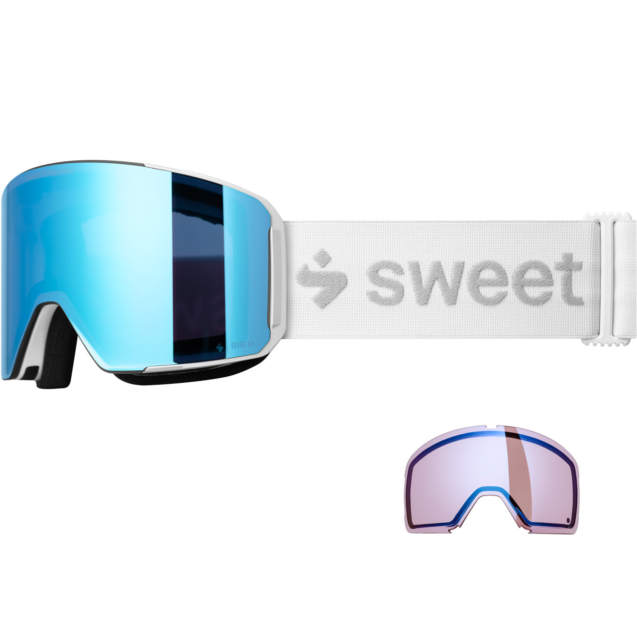 Sweet Boondock II M RIG Reflect satin white/RIG Aquamarine + Ersatzscheibe