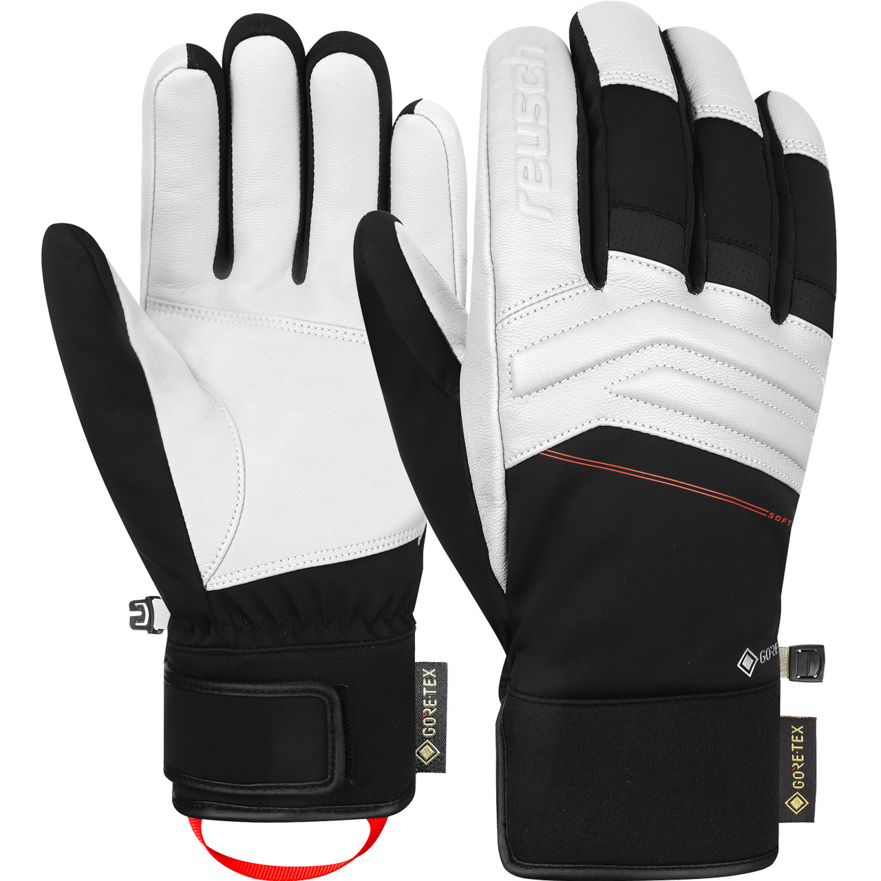 Reusch Herren Handschuh JUPITER GORE-TEX black/white/flou red - 10,0