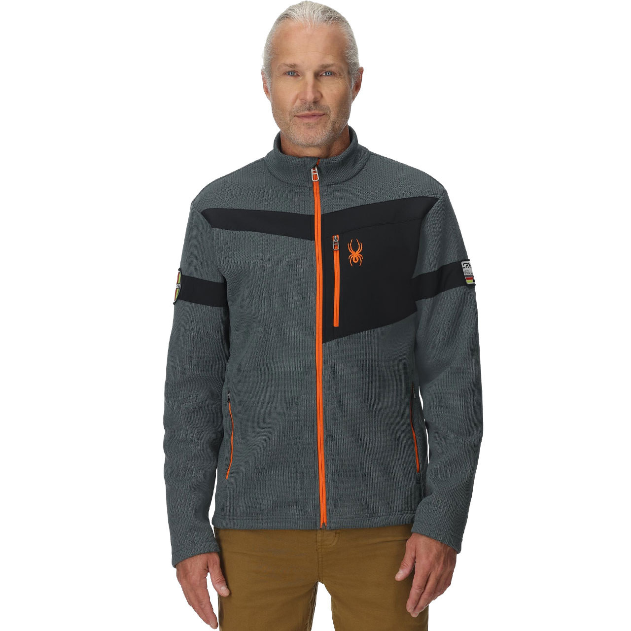Spyder Herren Full Zip Fleecejacke WENGEN BANDIT slate blue - M
