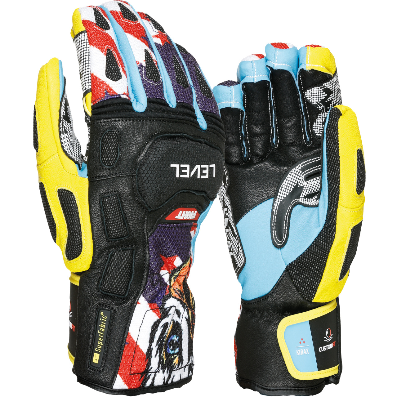 Level Rennhandschuh SQ CF black/yellow - 8,5