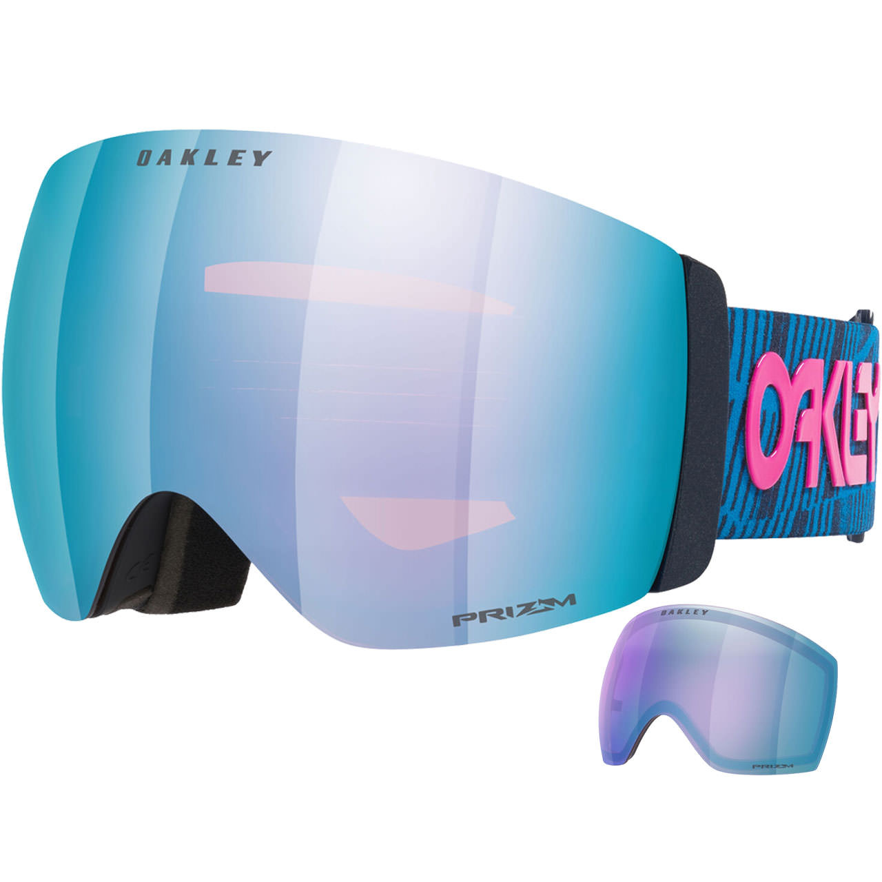 Oakley Flight Deck Pro L space dust blue rips B1B / Prizm Sapphire Iridium + Ersatzscheibe 26/27