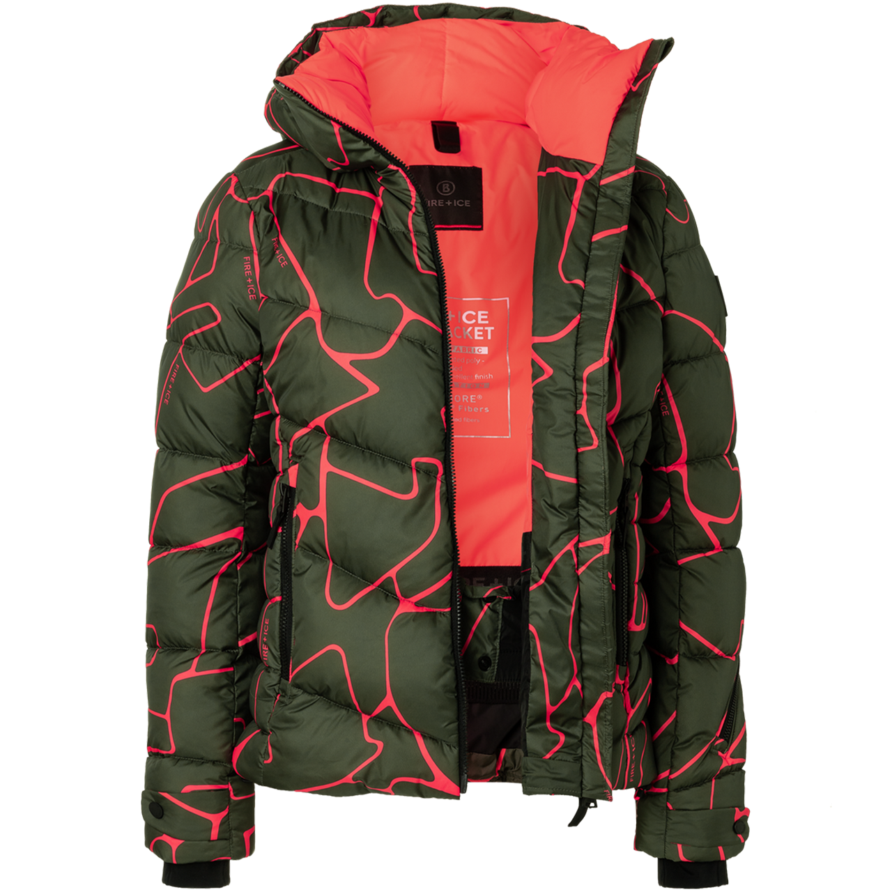 Bogner FIRE + ICE Women Ski Jacket SAELLY2 PRINT leaf green | XSPO