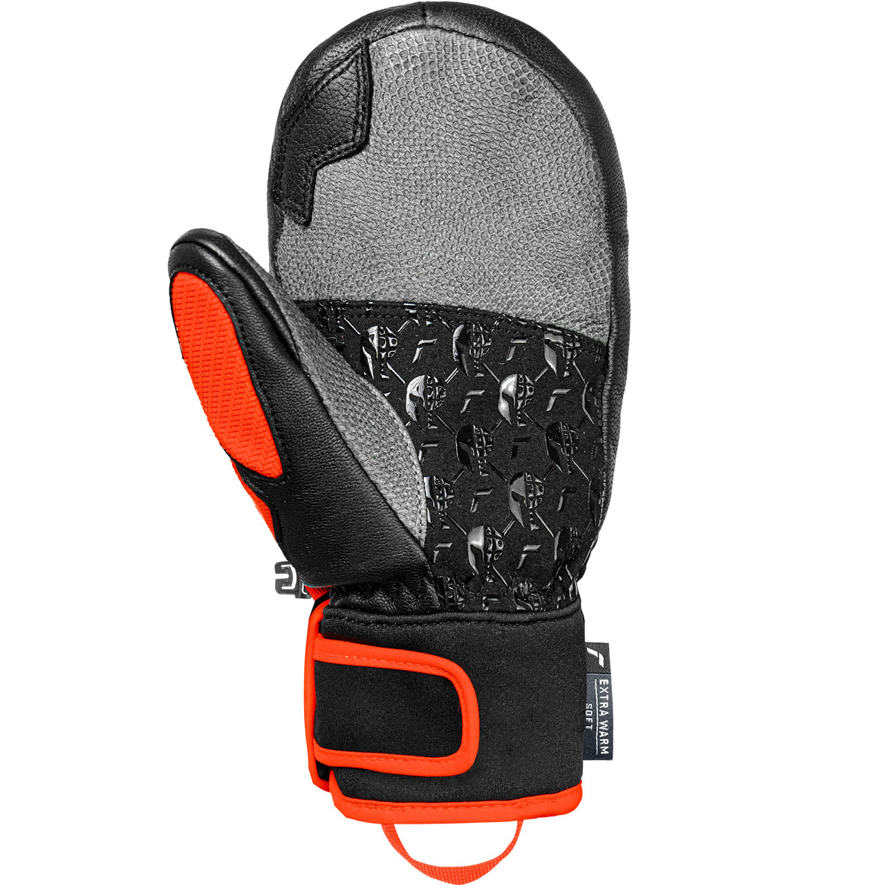 Reusch Kids' Ski Mitten WORLDCUP WARRIOR GS black/silver/fluo red