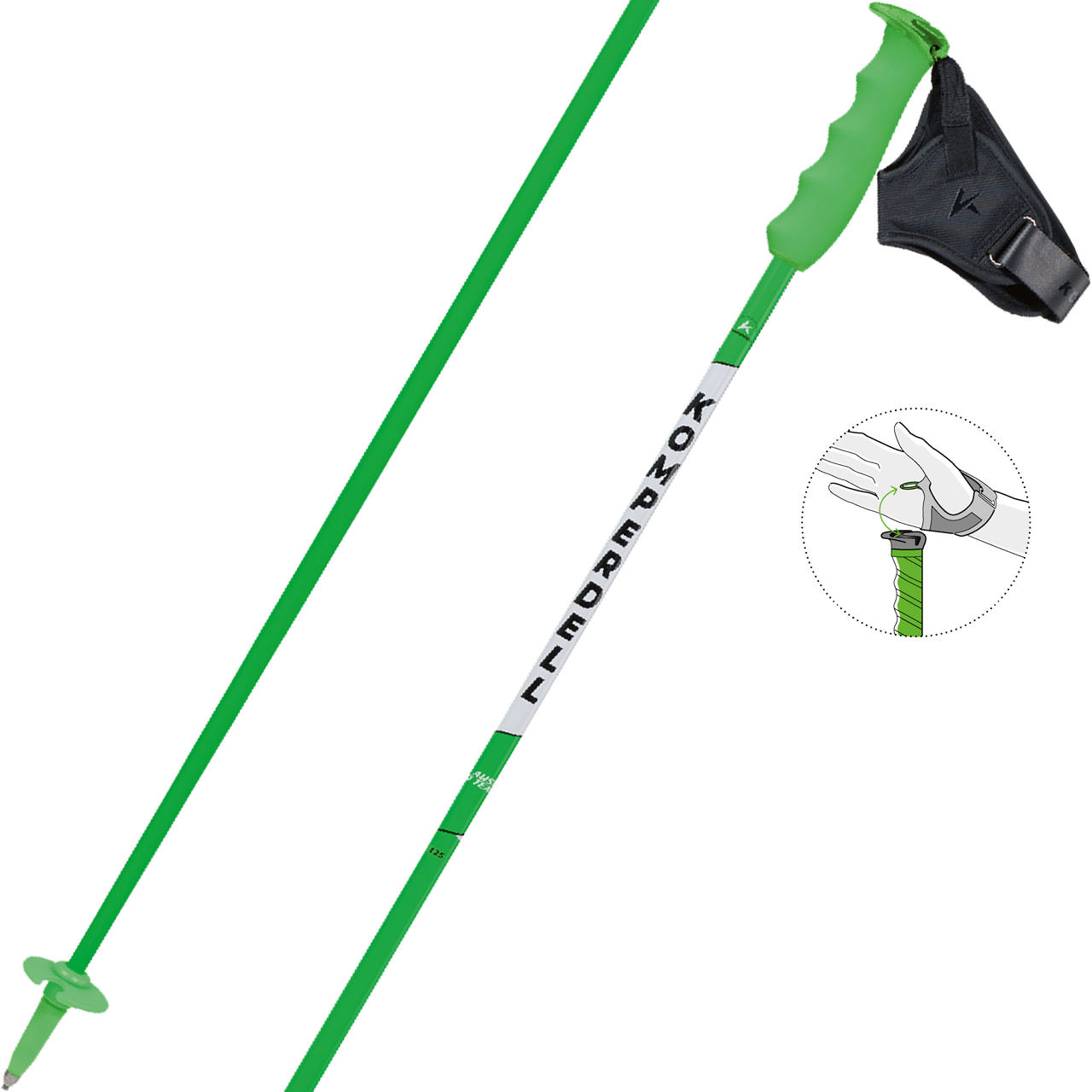 Komperdell Team Carbon green 26/27 - 130 cm