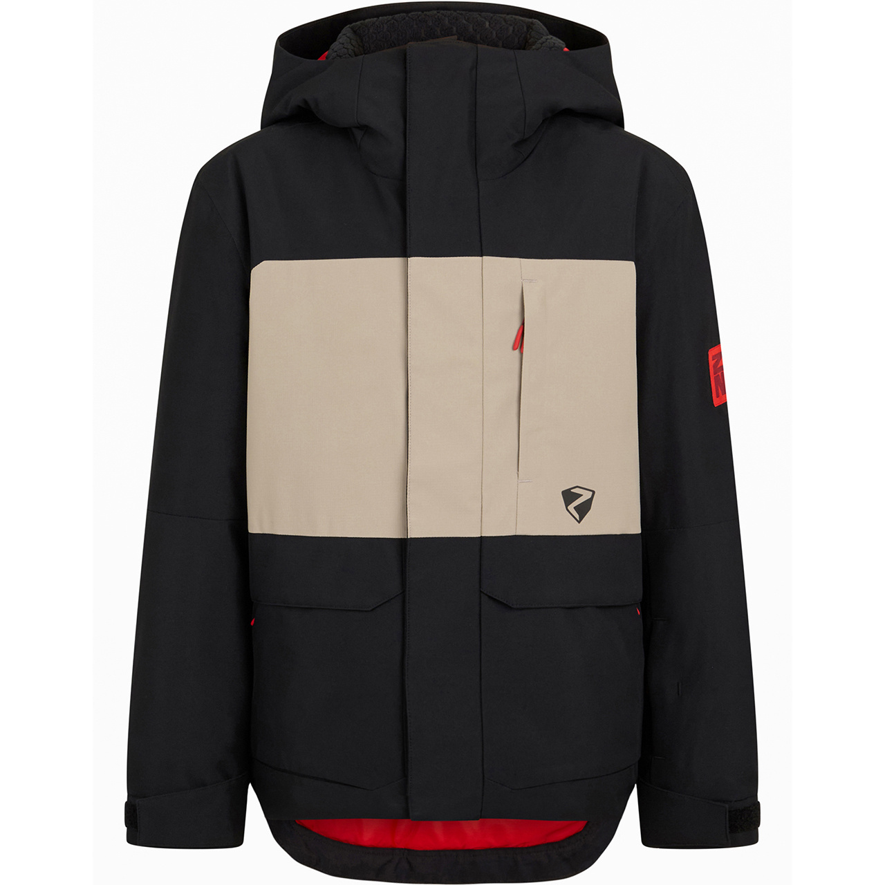 Ziener Kinder Skijacke ALIM sandstone/black 26/27 - 176