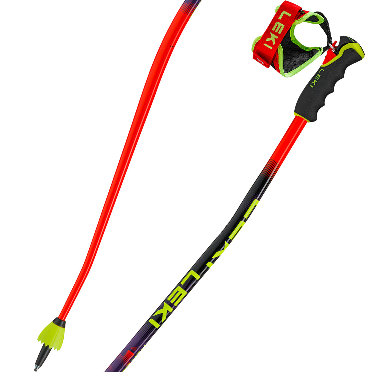 Leki WCR SG/DH TR bright red/violet/neonyellow - 135 cm