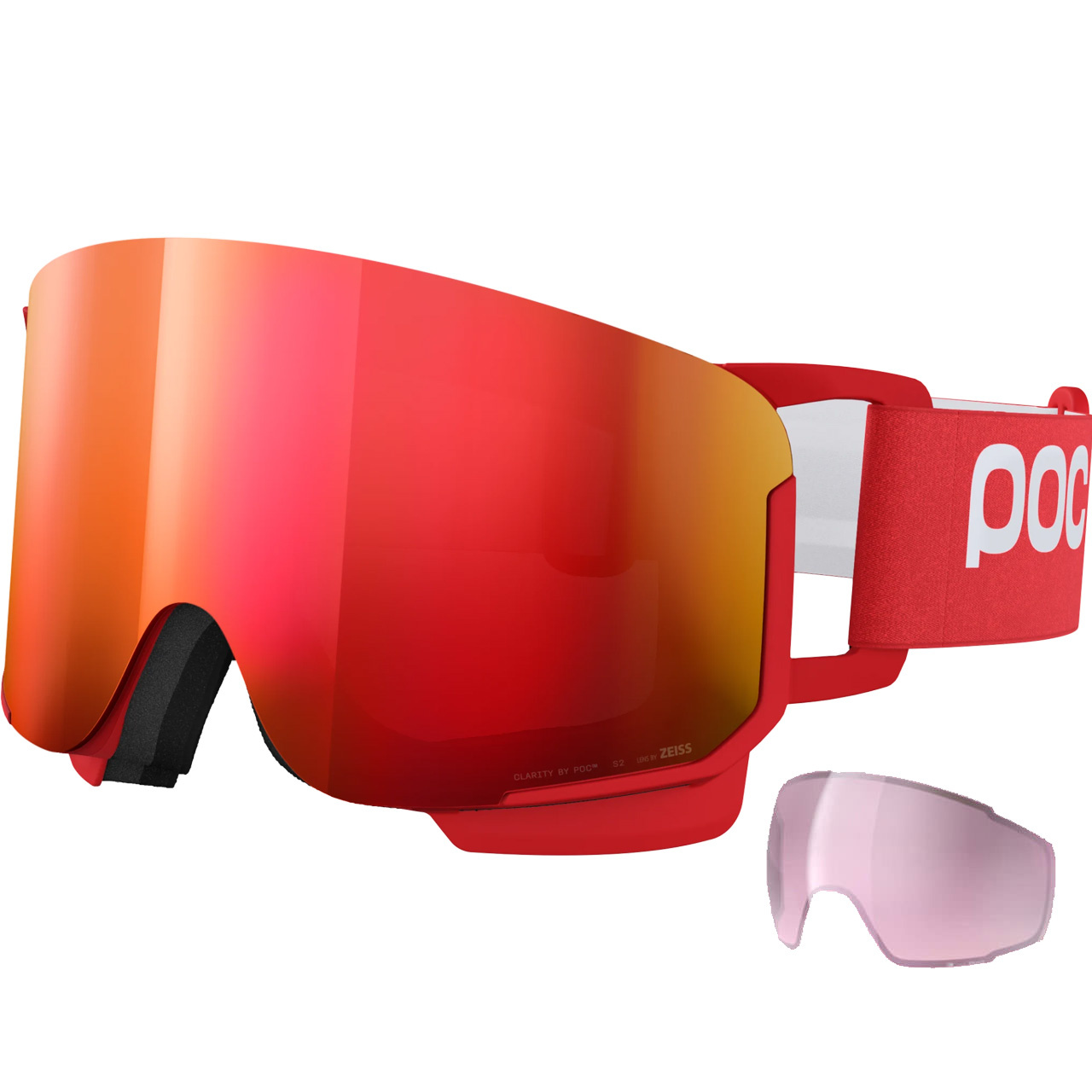 POC Nexal prismane red/partly sunny red + Ersatzscheibe