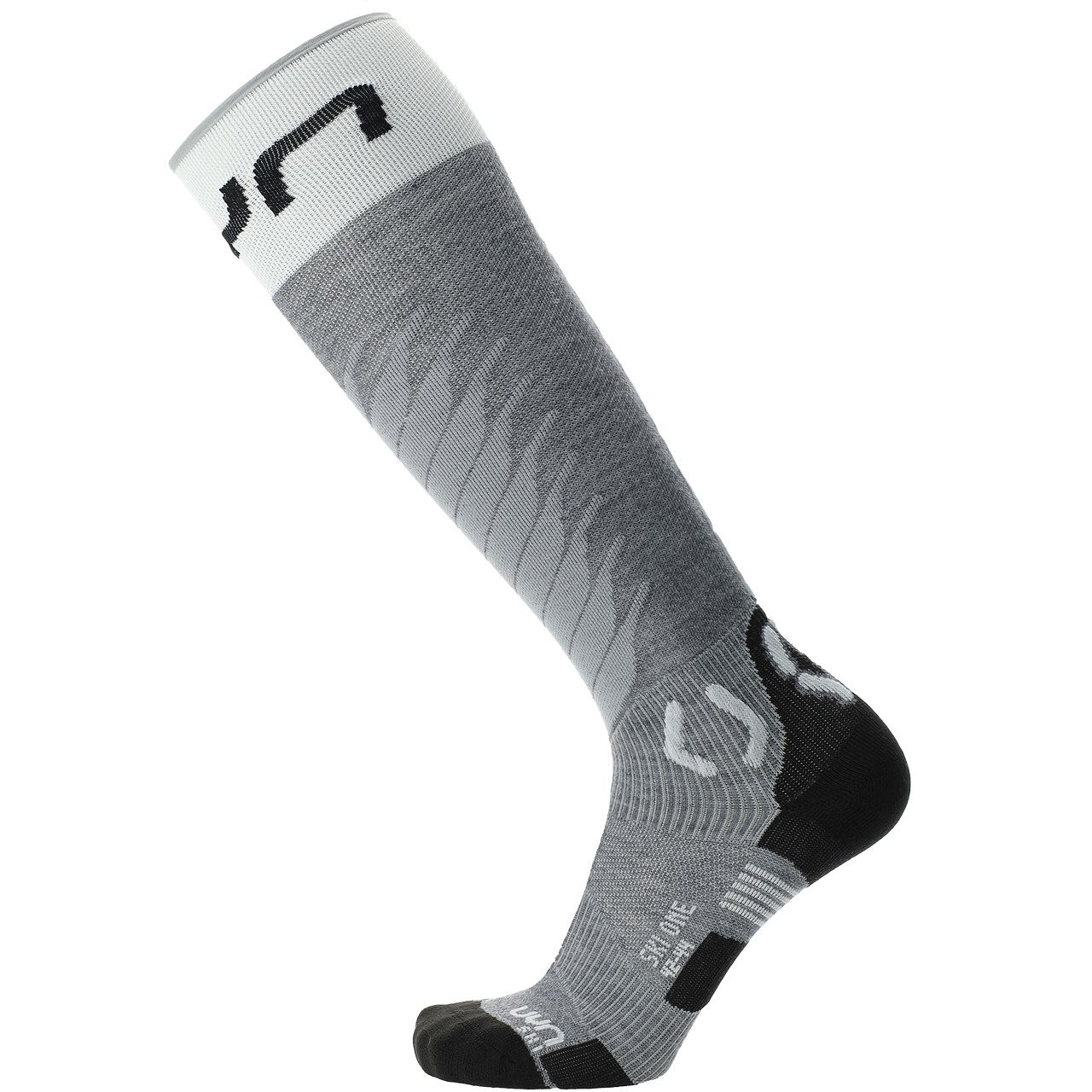 UYN Herren Skisocken ONE MERINO grey melange/white - 42-44