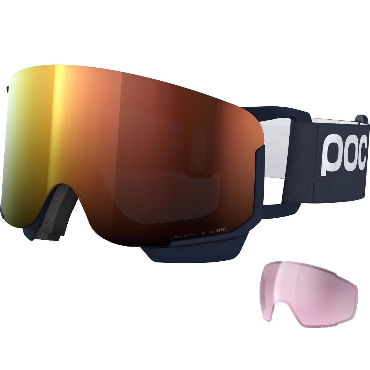 POC Nexal Mid apatite navy/partly sunny orange + Ersatzscheibe