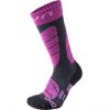 Junior Skisocken anthracite melange/violet