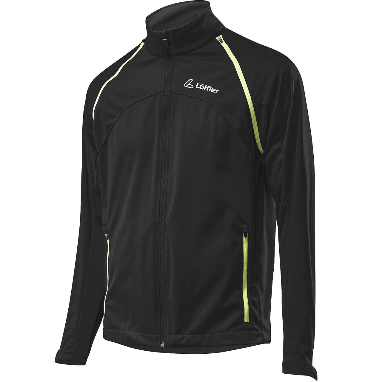 Löffler Herren Jacke ZIP-OFF black/neon yellow - 48