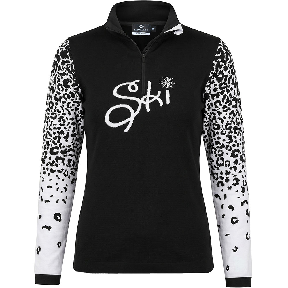 Newland Damen gestricktes Funktionsshirt FREYA black/white 26/27 - S
