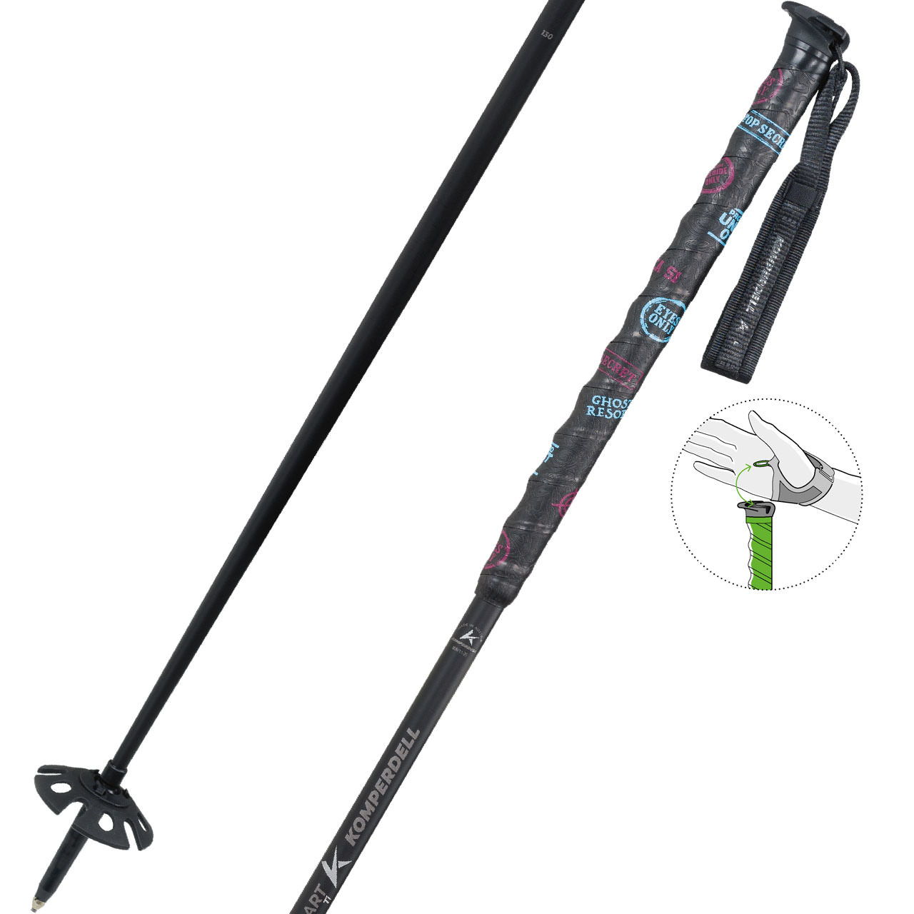 Komperdell Big Art TI Erlkönig ice blue/berry 26/27 - 135 cm