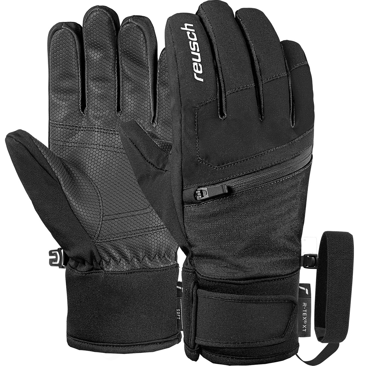 Reusch Kinder Skihandschuh LEO R-TEX black/white - 5,0