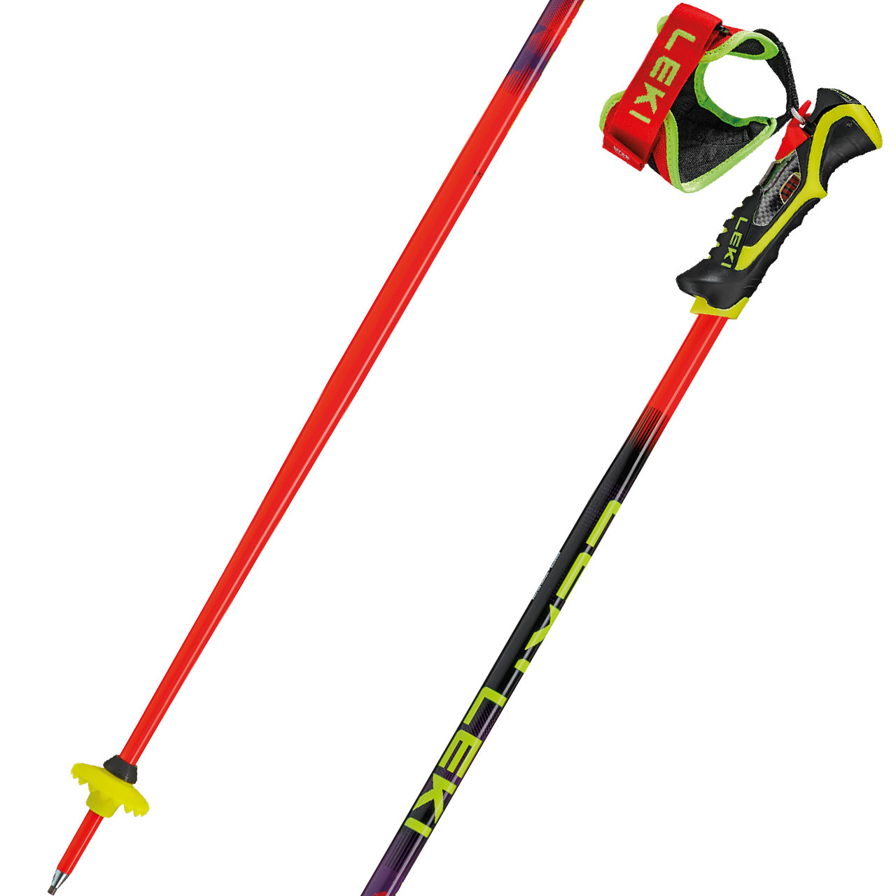 Leki WCR PRO LITE SL TR bright red/violet/neonyellow - 120 cm