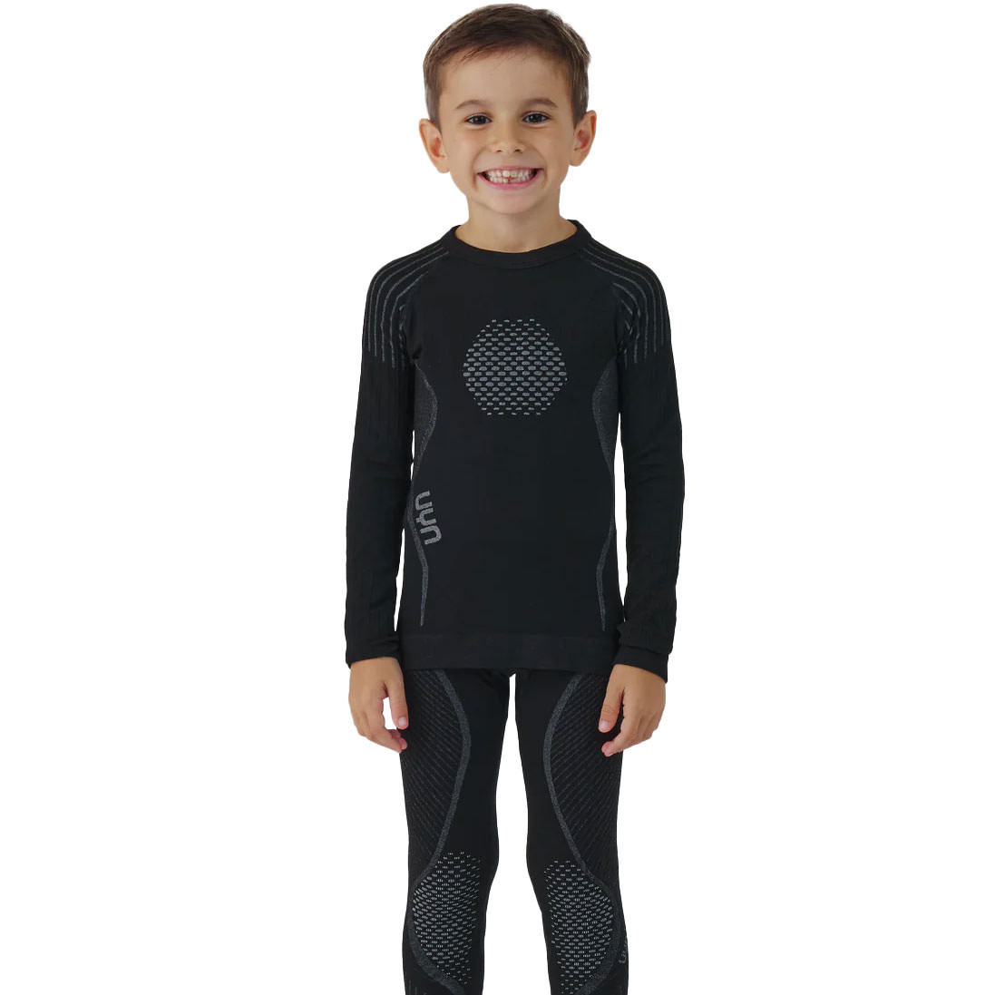 UYN Kinder Set Shirt + 3/4 Hose VISYON black - 10 / 11
