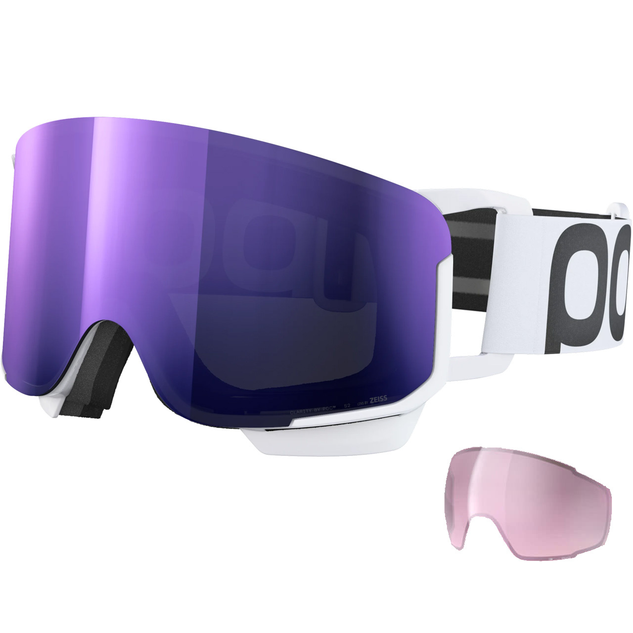 POC Nexal Mid hydrogen white/partly sunny purple + Ersatzscheibe