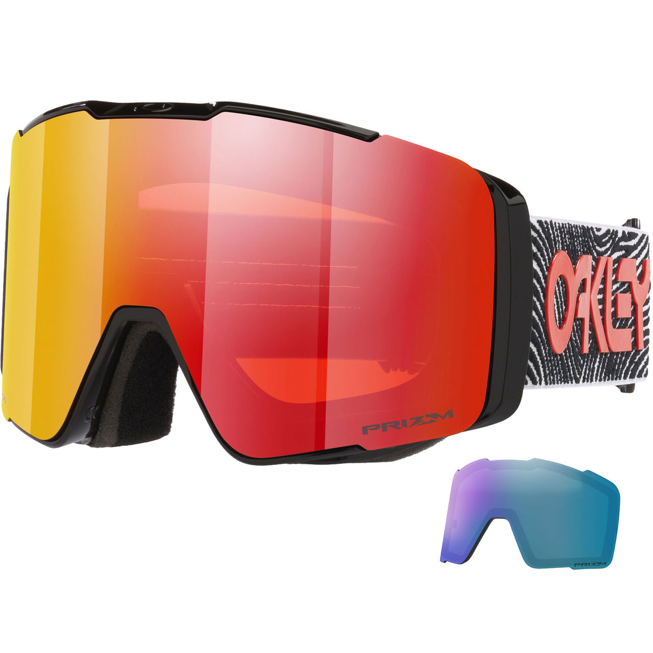Oakley Line Miner Pro L white fingerprint B1B / Prizm Torch Iridium + Ersatzscheibe 26/27