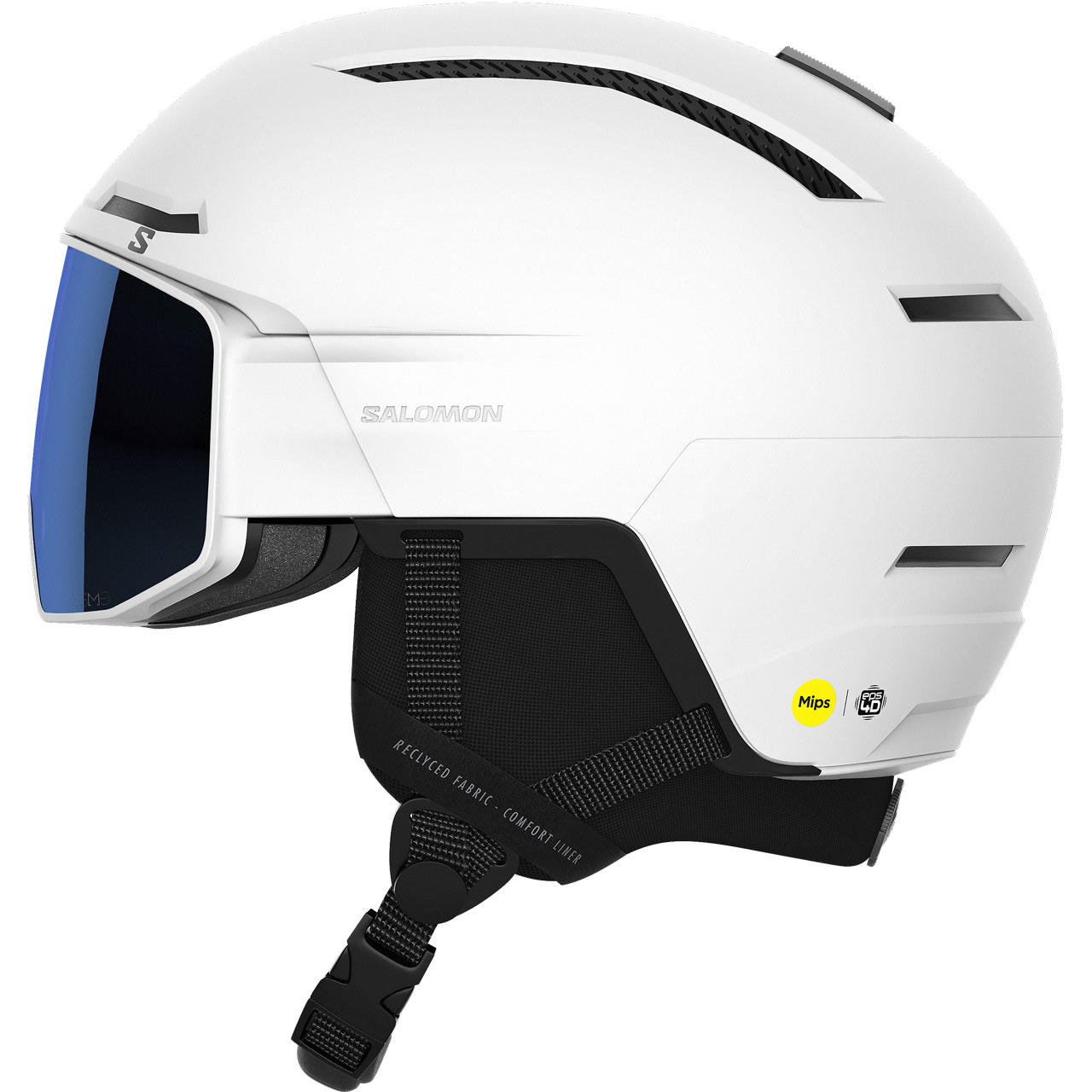 casca ski salomon Salomon Driver Pro Mips white Sigma sky blue