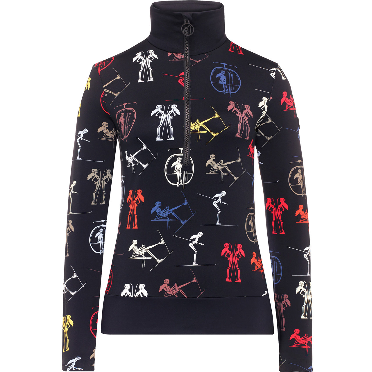 Toni Sailer Damen Skishirt WIEKA PRINT black 26/27 - 38