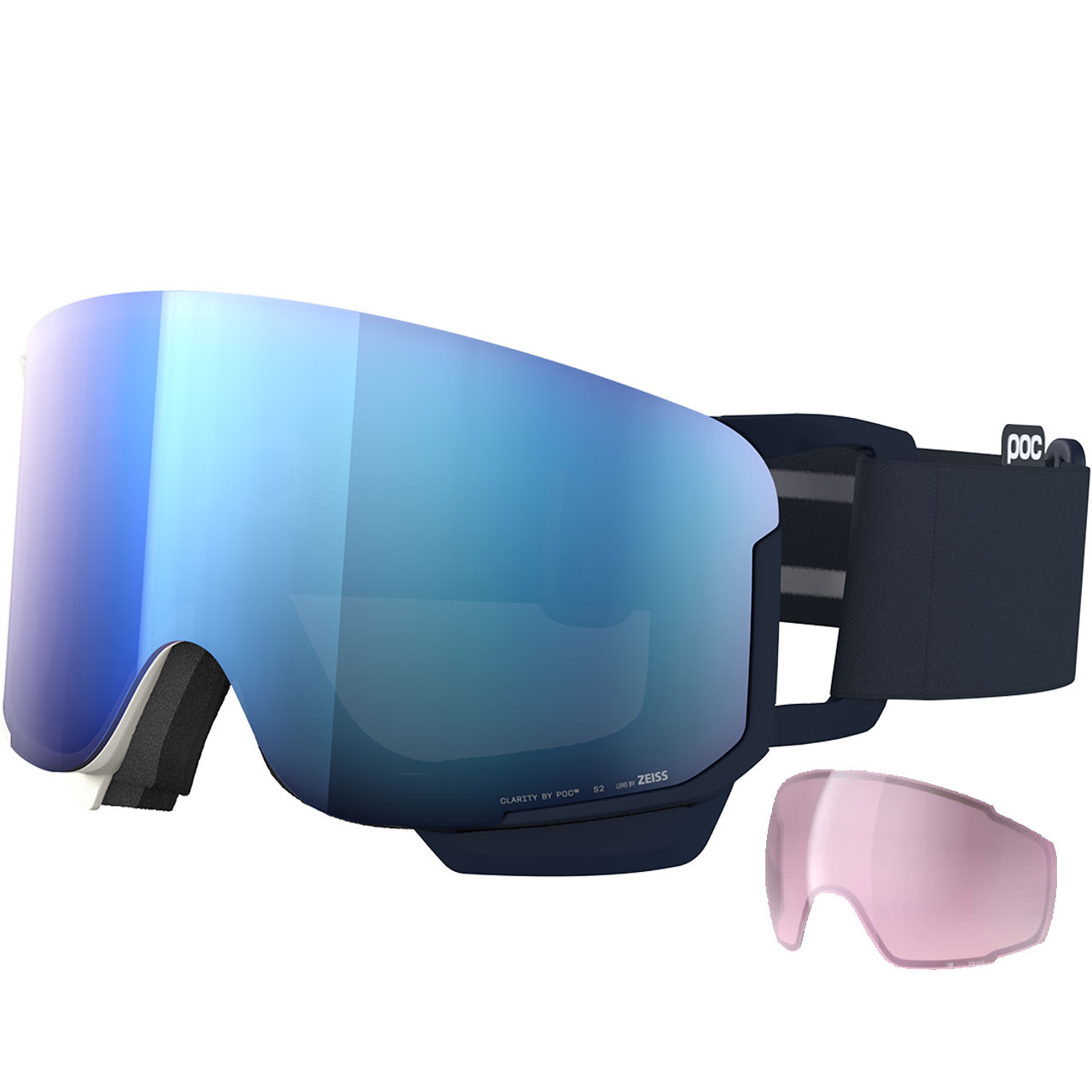 POC Nexal Mid bleu blanc/partly sunny blue + Ersatzscheibe