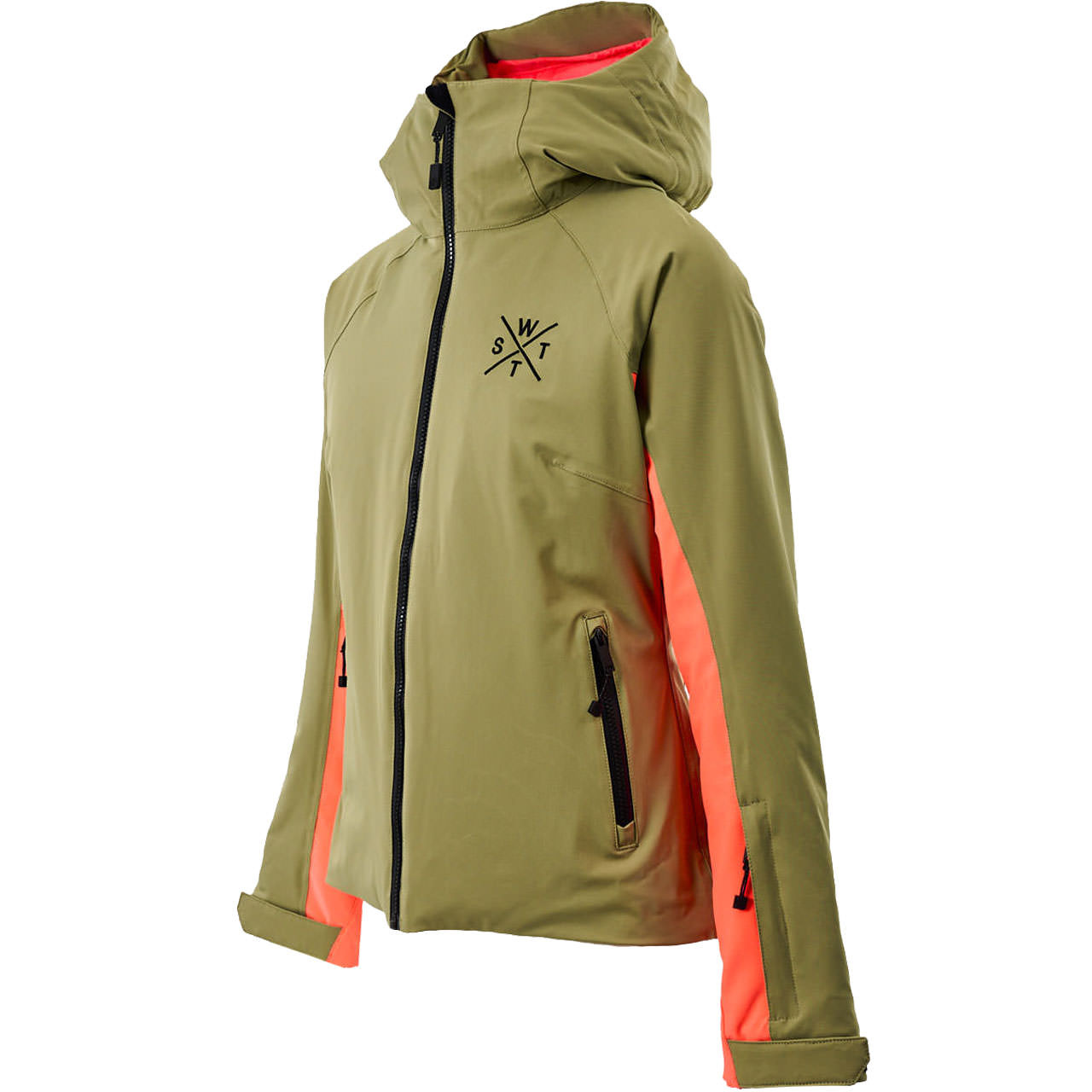 Watts Damen Skijacke ICE acid wash olive - S