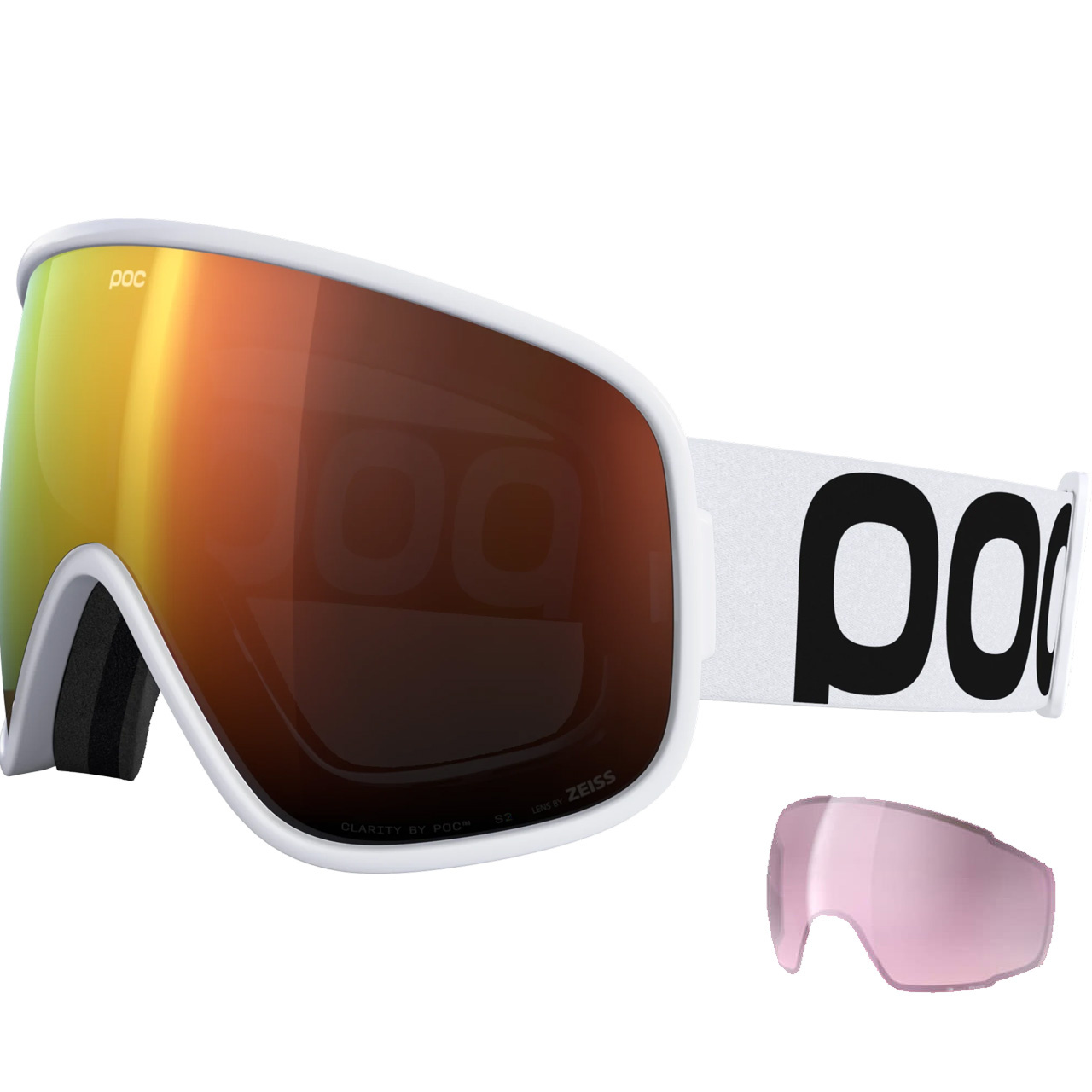 POC Vitrea Mid hydrogen white/partly sunny orange + Ersatzscheibe