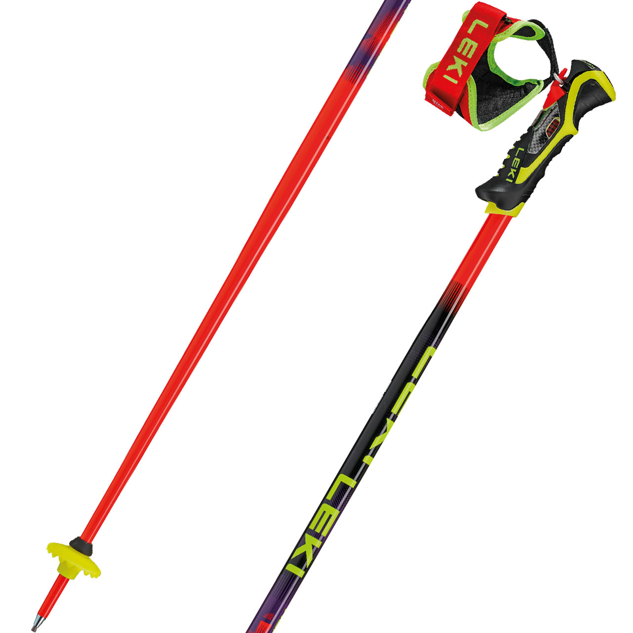 Leki WCR PRO SL TR bright red/violet/neonyellow - 110 cm