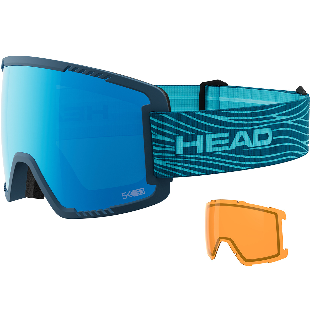 Head Contex Pro 5K Race blue petrol RD + Ersatzscheibe - Small