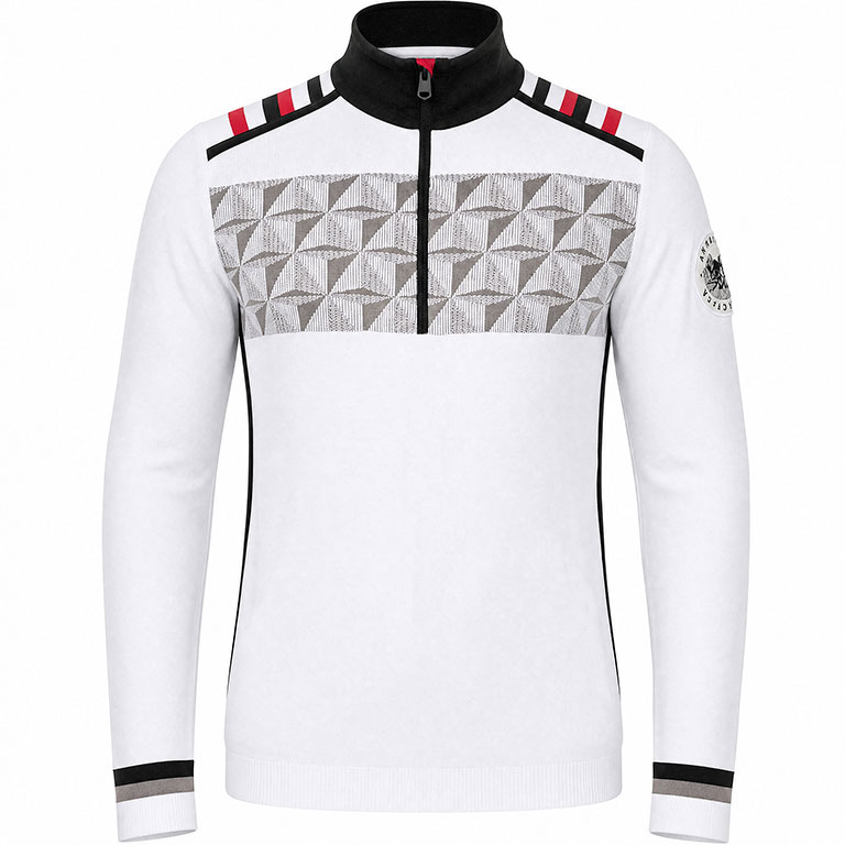 Newland Herren gestricktes Funktionsshirt CAMBRIDGE BAY white/grey 26/27 - L