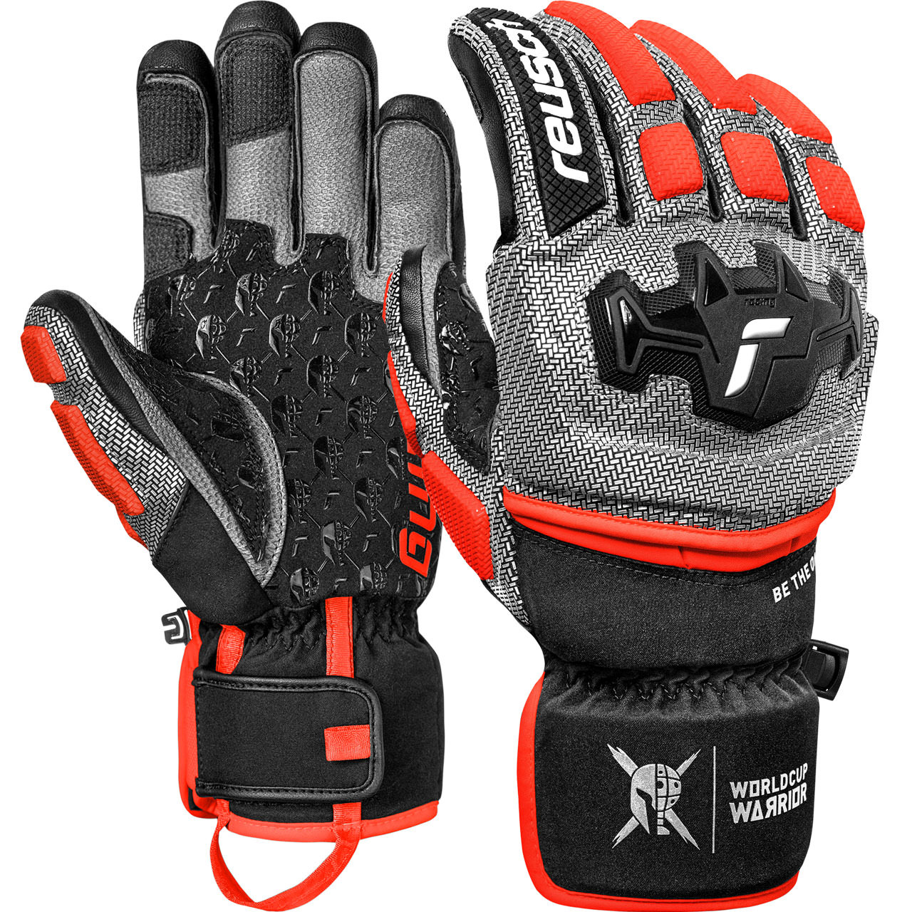 Reusch Herren Handschuh WORLDCUP WARRIOR GS black/silver/fluo red - 9,5