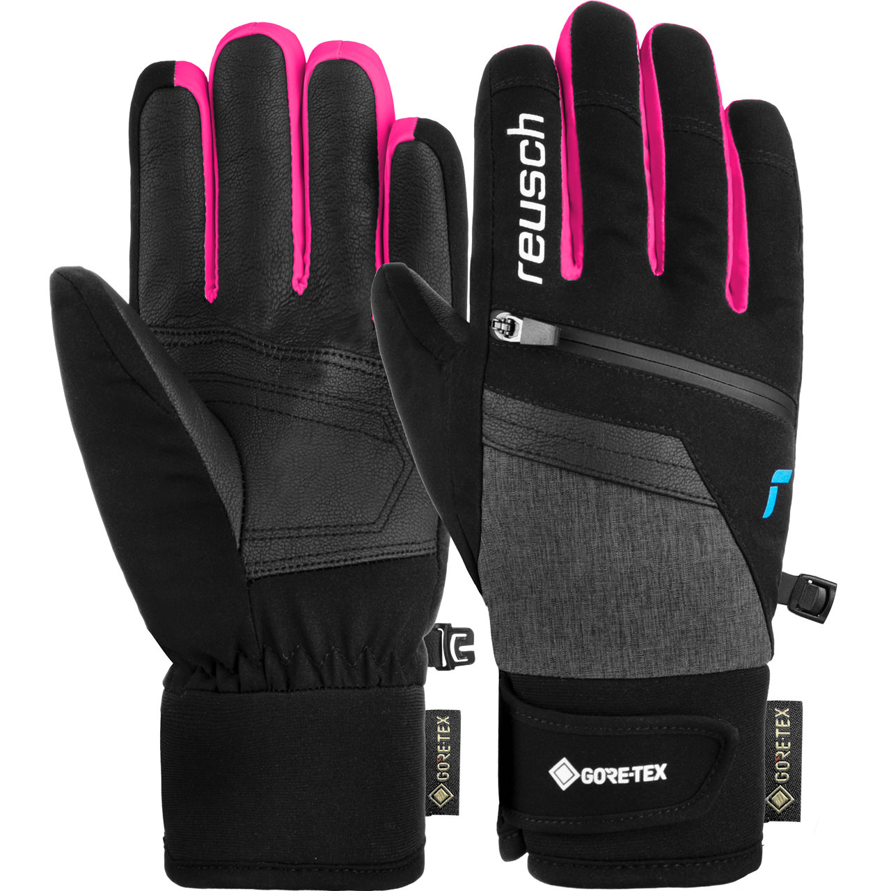 Reusch Kinder Skihandschuh TRAVIS GORE-TEX black/pink glo - 5,5