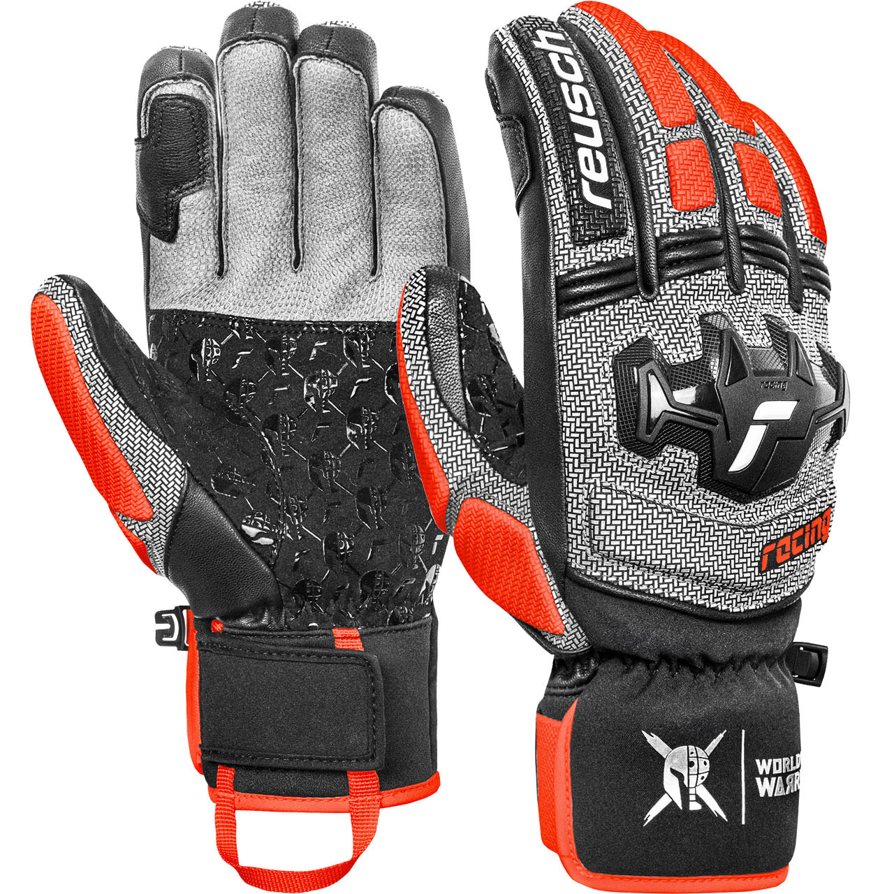 Reusch Herren Handschuh WORLDCUP WARRIOR SC black/silver/fluo red - 10,0