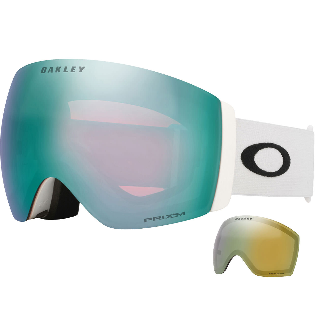 Oakley Flight Deck Pro L matte white / Prizm Sapphire Iridium + Ersatzscheibe 26/27