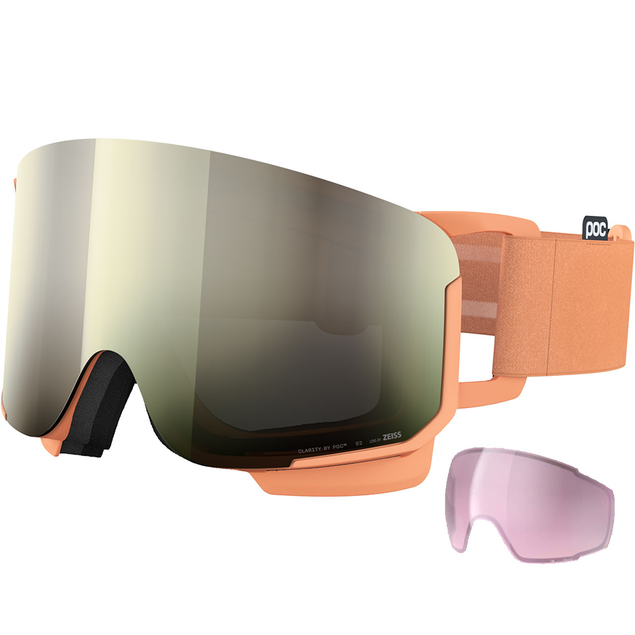 POC Nexal apricot sunstone/partly sunny ivory + Ersatzscheibe