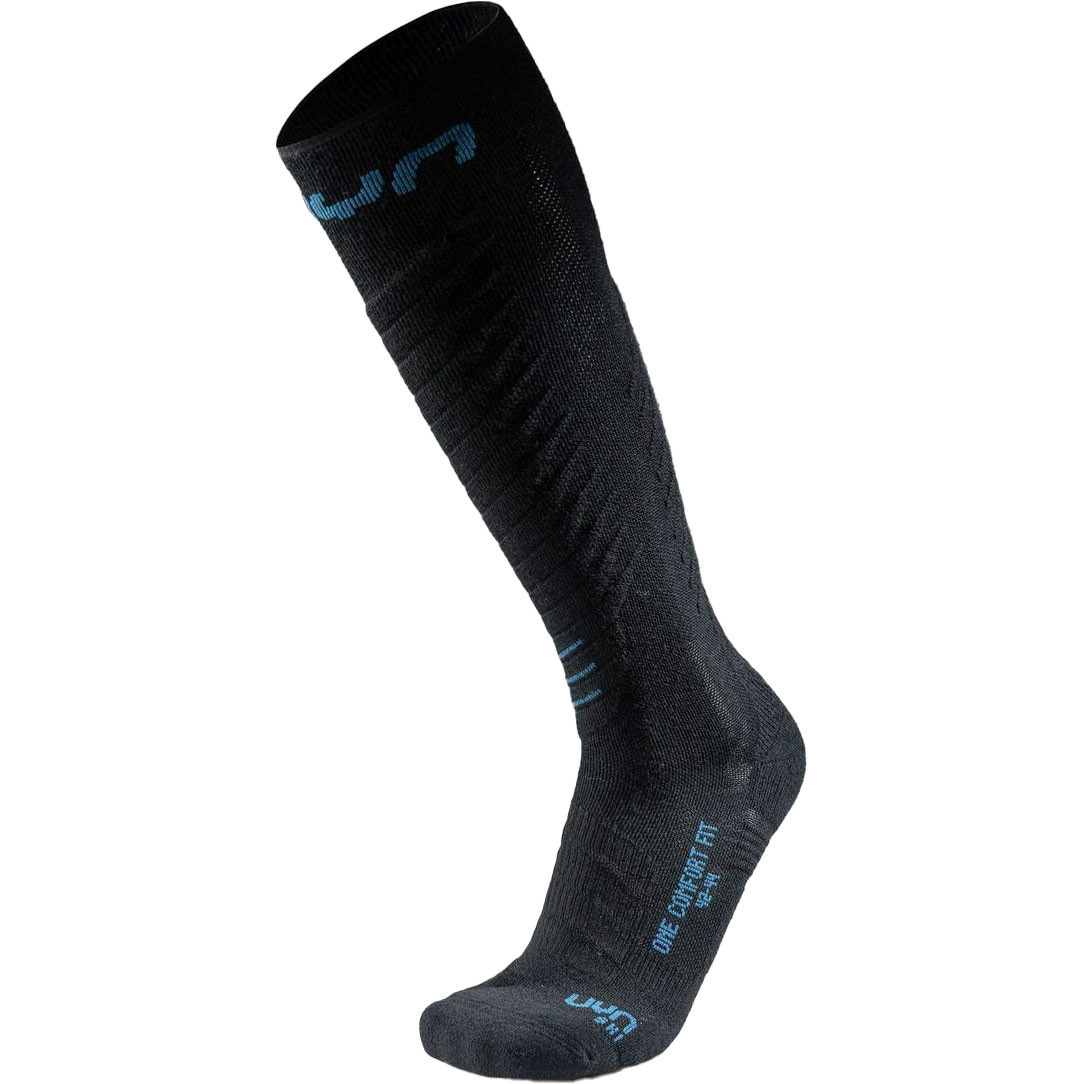 UYN Herren Skisocken COMFORT ONE black/blue poseidon - 42-44