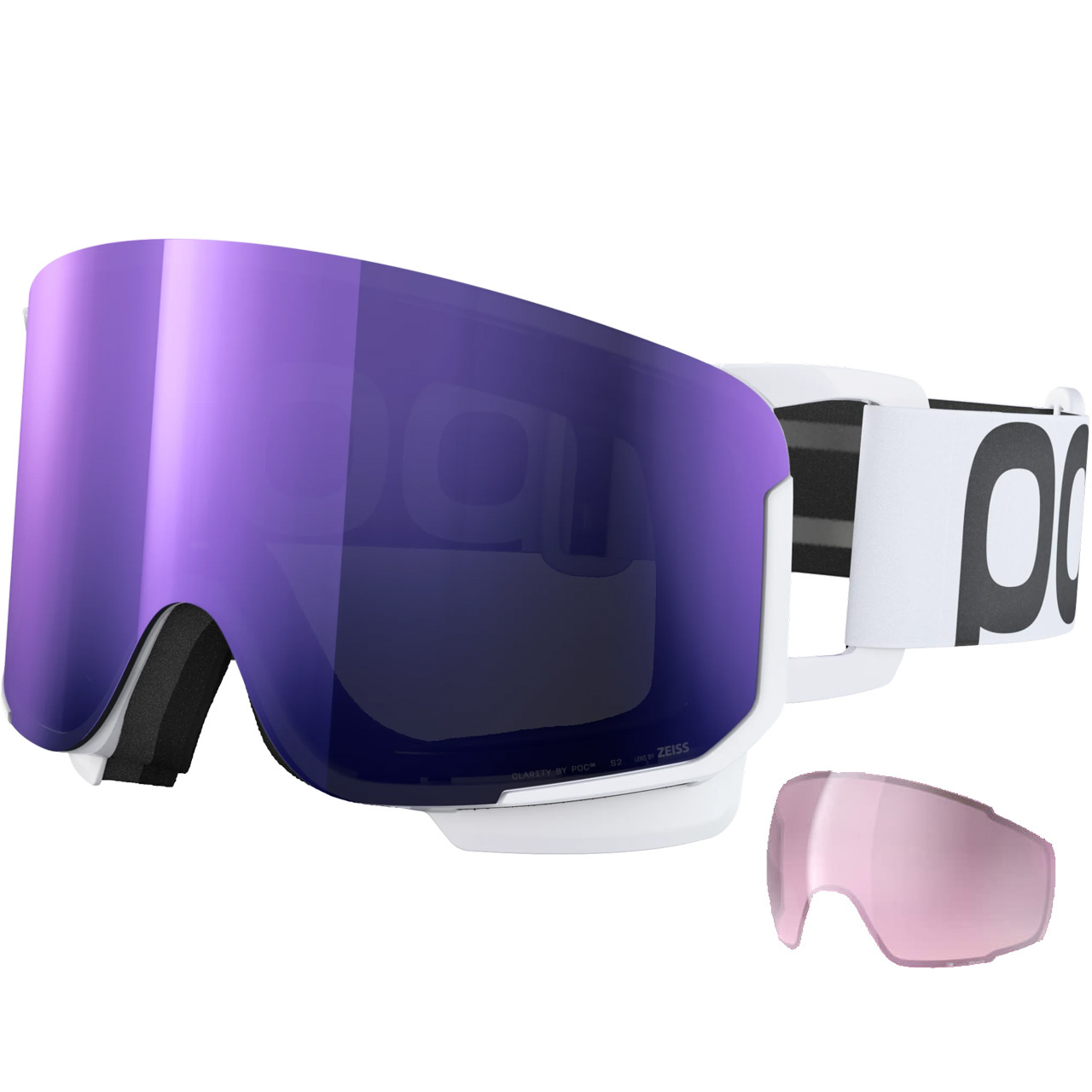 POC Nexal hydrogen white/partly sunny purple + Ersatzscheibe